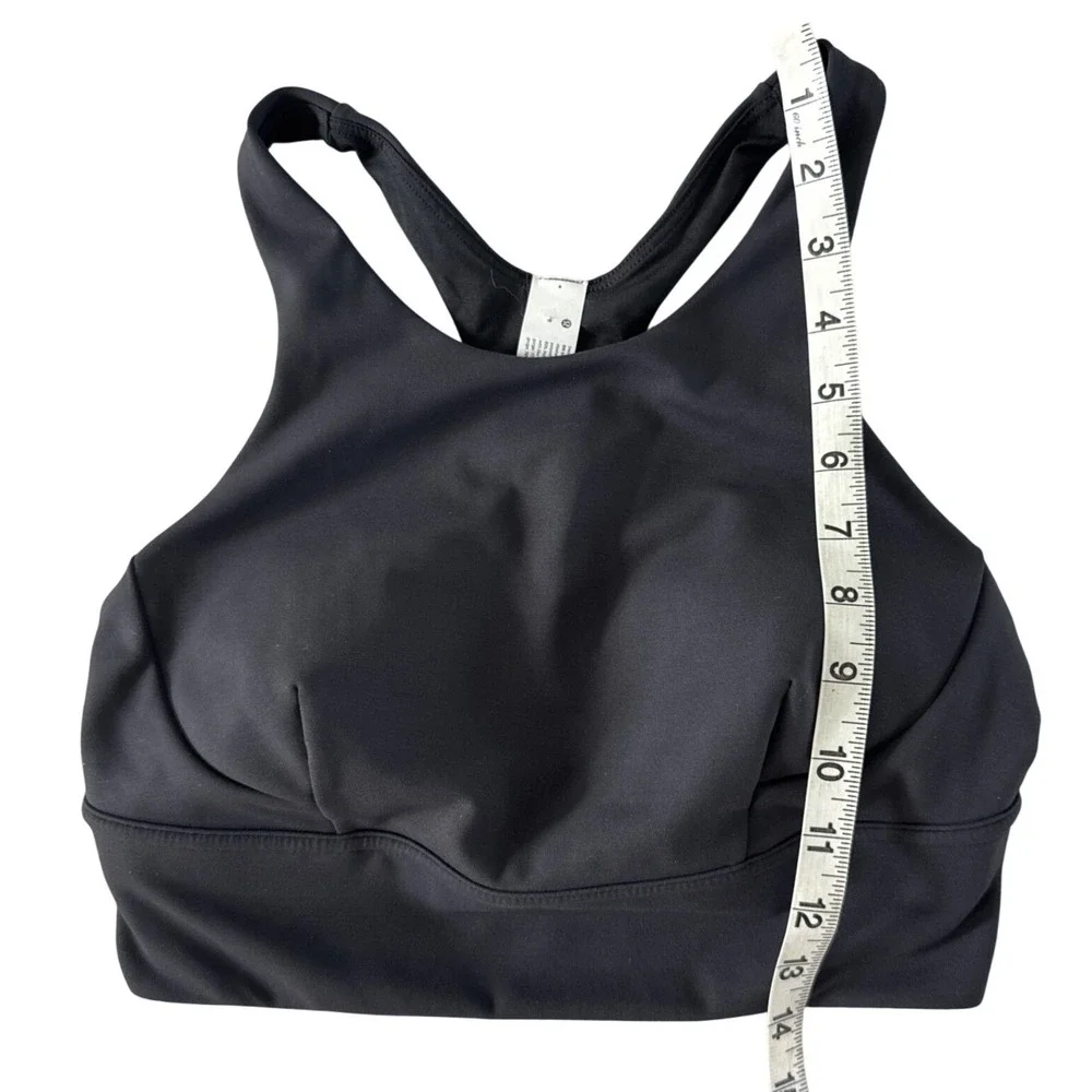 Lululemon Wunder Train Long-Line Bra Medium Support C/D Cups Black Size 8 W2CNSS